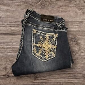 Vigoss Chelsea boot cut Embroidery